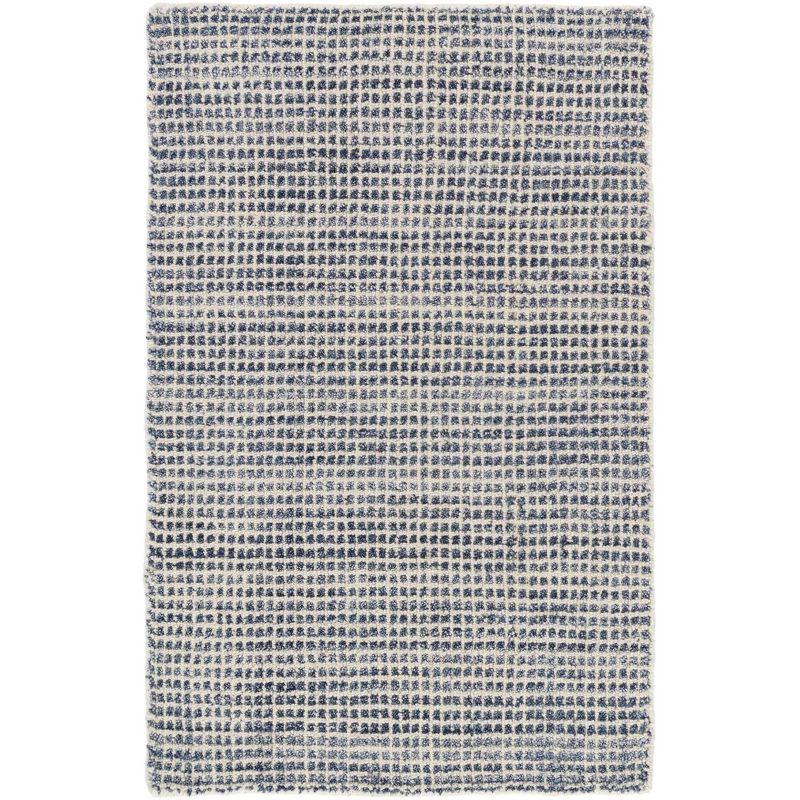 Homer Blue Hand Loom Knotted Wool/Viscose Rug