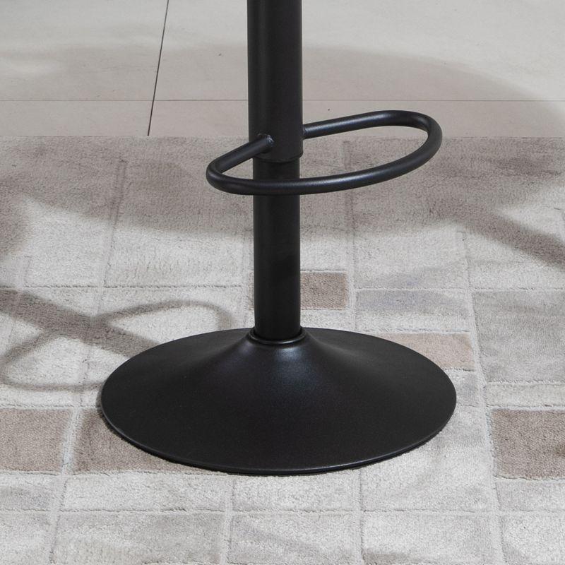 HOMCOM Modern Bar Stools Set of 2 Swivel Bar Height Barstools Chairs with Adjustable Height, Round Heavy Metal Base, and Footrest, Gray
