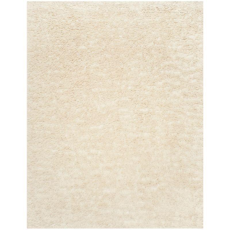 Elevated Ivory Tribal Hand-Knotted Wool Area Rug 9' x 12'