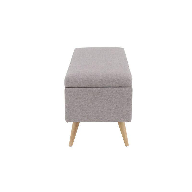 Contemporary Storage Bench Gray - Olivia & May