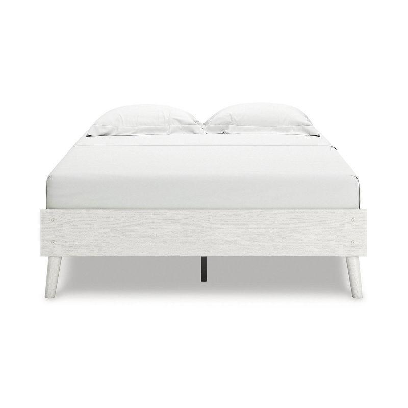 Full Aprilyn Platform Bed White - Signature Design by Ashley: Sleek, No Box Spring Required