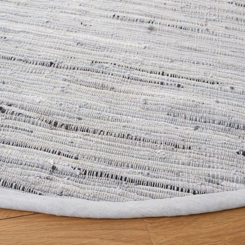 Rag Rug RAR121 Hand Woven Indoor Area Rug - Grey - 8' round - Safavieh.