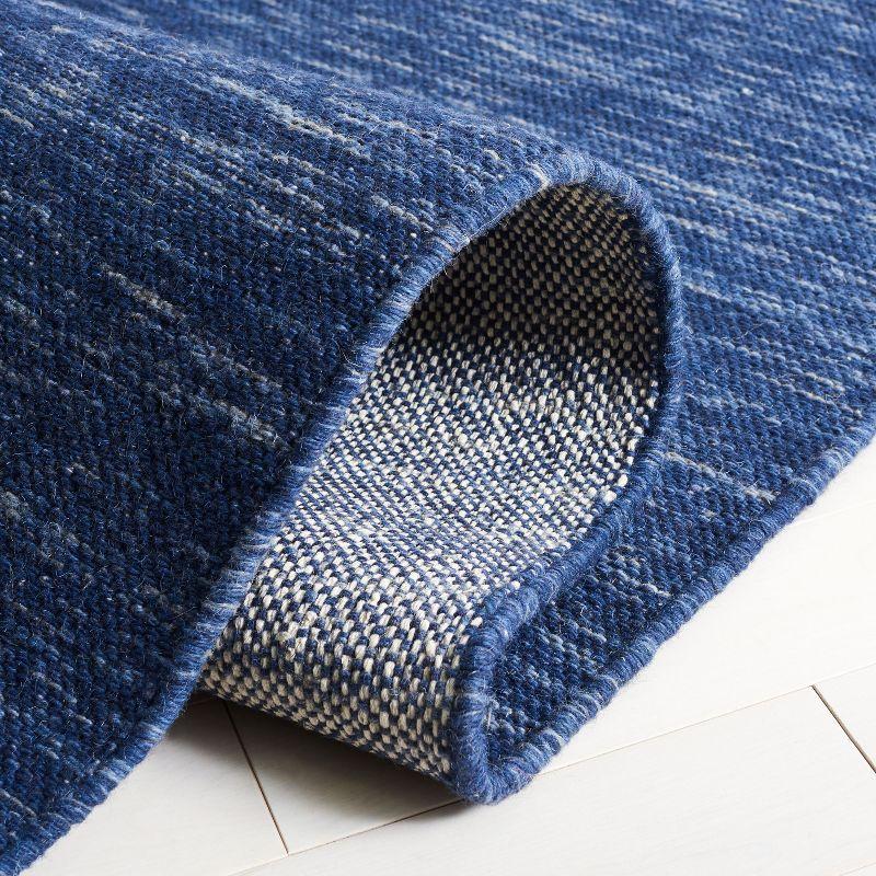 Kilim KLM125 Hand Woven Area Rug - Navy/Blue - 6'x6' - Safavieh