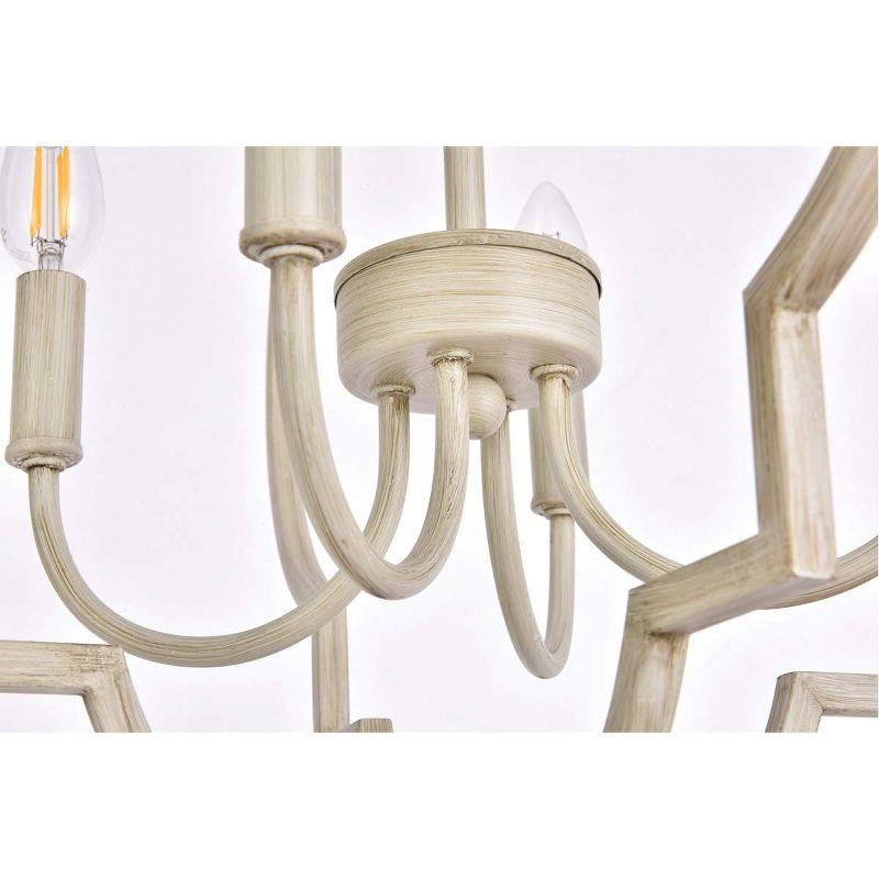 Elegant Lighting Sandara 4 lights pendant in weathered dove