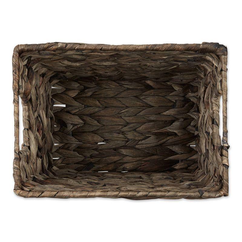 Design Imports Set of 3 Hyacinth Baskets Gray Wash