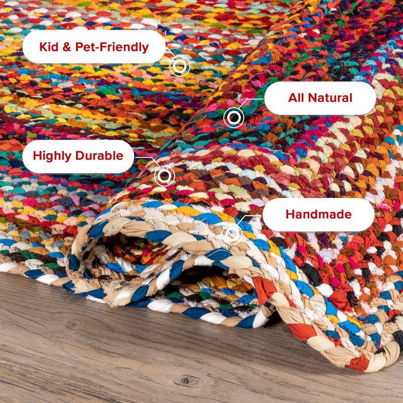 Nuloom Tammara Bohemian Hand Braided Indoor Area Rug, Square 6', Multi