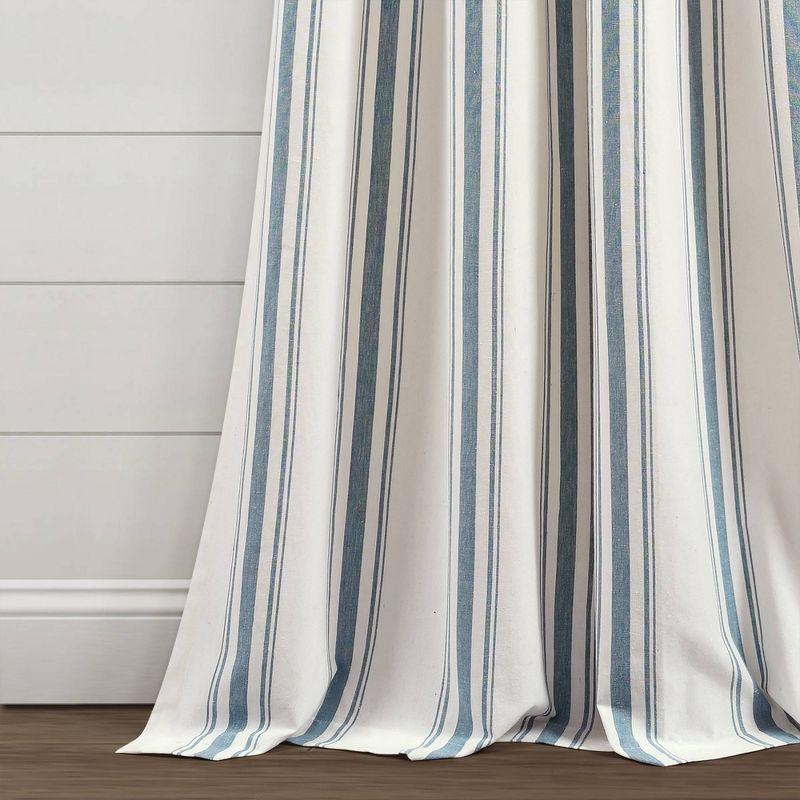 Cotton Blend Semi Sheer Curtain Pair