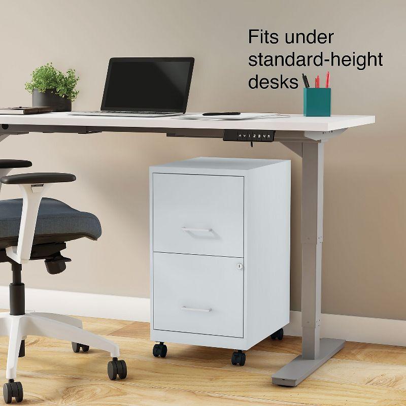 Staples 2-Drawer Light Duty Vertical File Cabinet Locking Letter Gray 18" (24363) ST60053-CC