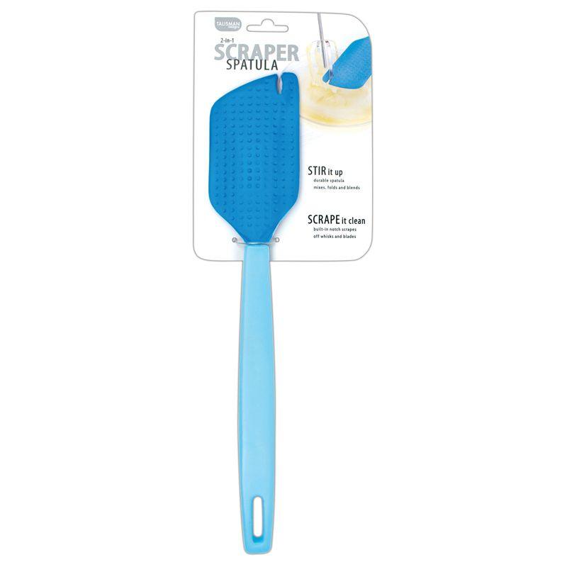 Blue 2-in-1 Silicone Beater Scraper Spatula