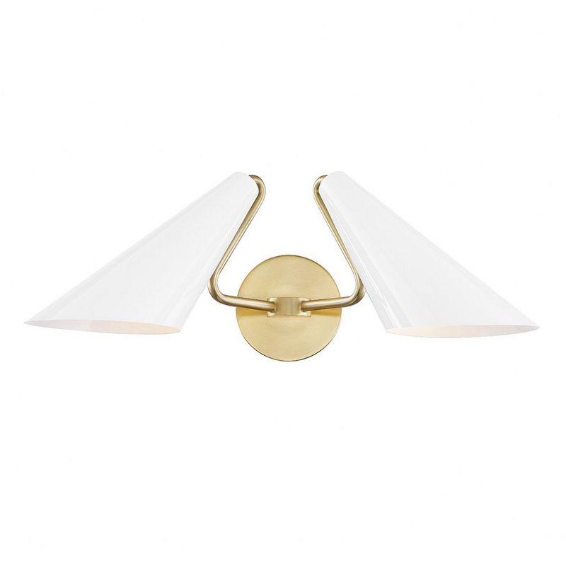 Mitzi Talia 2 - Light Sconce in  Aged Brass/Dove Gray