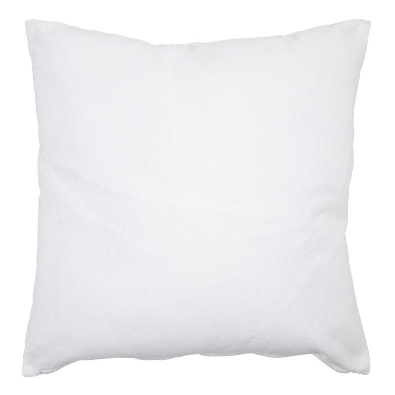 White Alpaca Print Polyester Throw Pillow Cover, 24x24