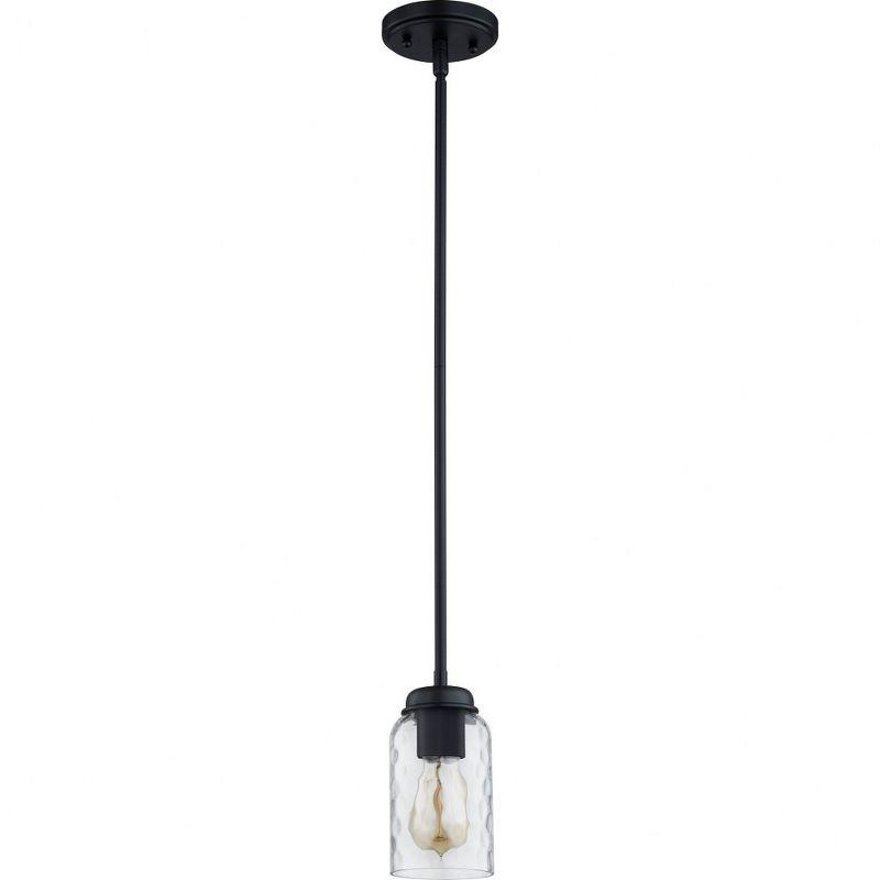 Matte Black Glass Mini Pendant Light for Indoor/Outdoor