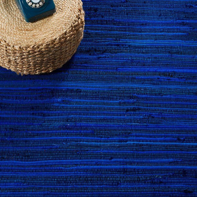 Rag Rug RAR130 Hand Woven Indoor Runner Rug - Blue/Multi - 2'3"x12' - Safavieh.