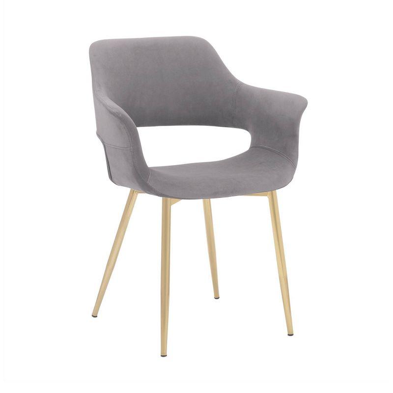 Gigi Velvet Metal Dining Room Chair - Armen Living