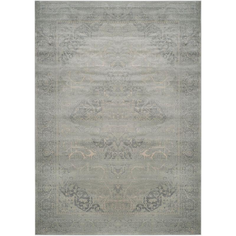 Vintage VTG159 Power Loomed Indoor Skid-Resistant Area Rug - Silver - 8'x10' - Safavieh