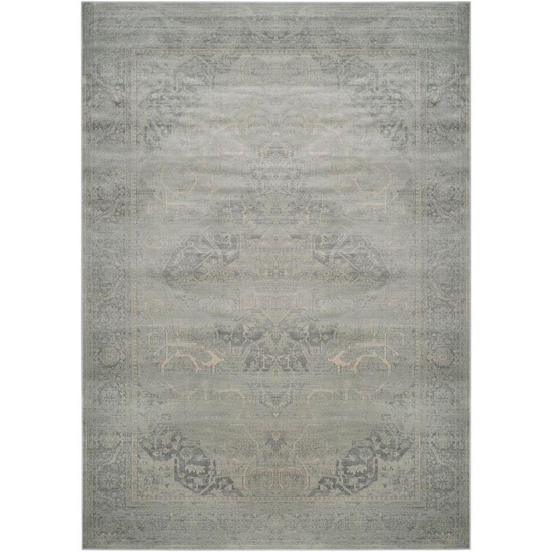 Silver Hand-Knotted Reversible Viscose Area Rug, 8' x 11'