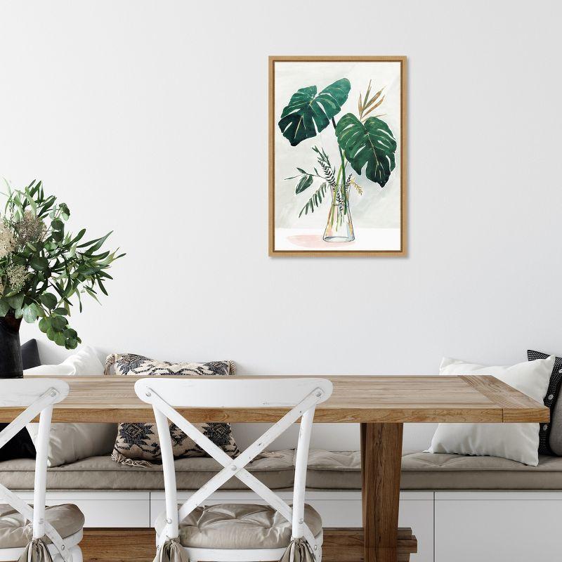 Amanti Art Forenoon II (Monstera Leaf) by Isabelle Z Canvas Wall Art Print Framed 16 x 23-in.