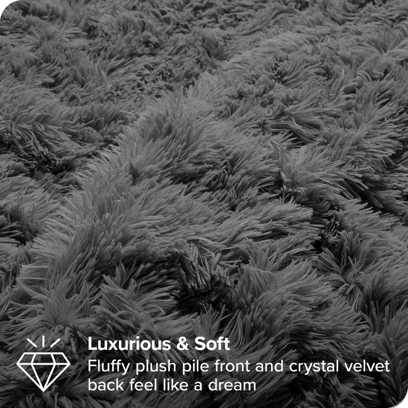 Bare Home Shaggy Fleece Plush Duvet Cover