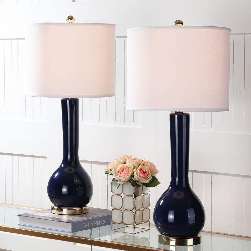 Mae Long Neck Ceramic Table Lamp (Set of 2)  - Safavieh