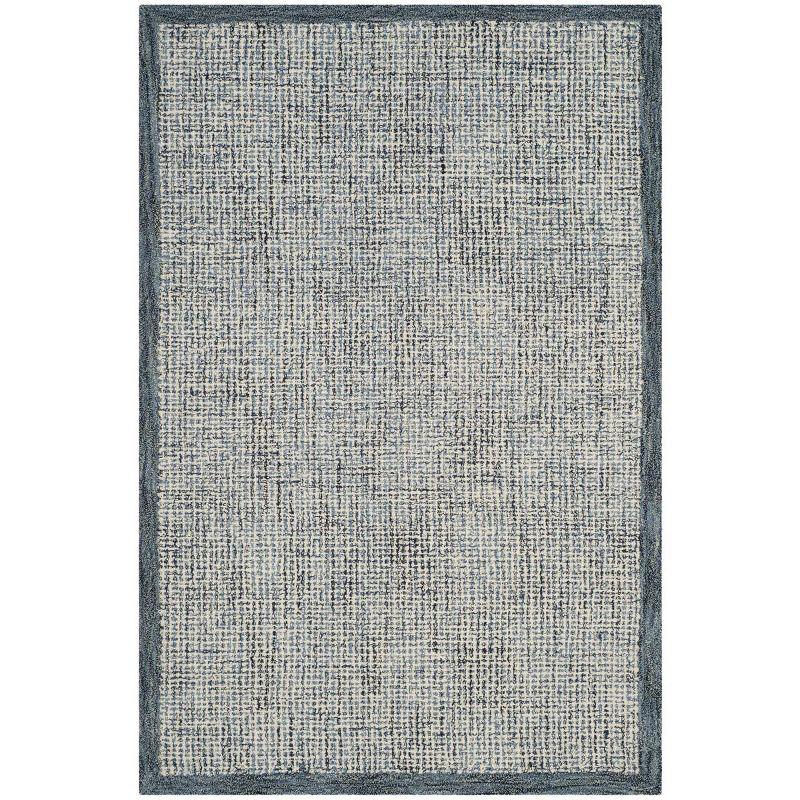 Abstract ABT220 Handmade Indoor Area Rug - Navy/Ivory - 4'x6' - Safavieh
