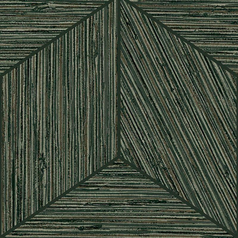 Grasscloth Geo Pine Green Geometric Paste the Wall Wallpaper