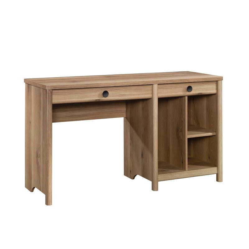 Timber Oak Computer Desk with Drawers and Shelves