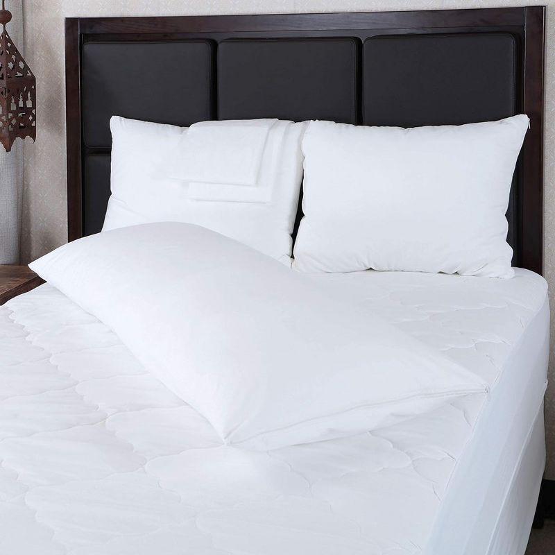 Poly-Cotton Zippered Pillow Cover  - Protects from Dirt, Dust, and Debris -200 Thread Count