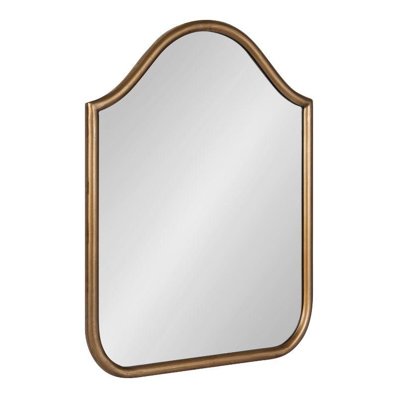 Gold Scalloped Arched Wall Mirror, 18x24