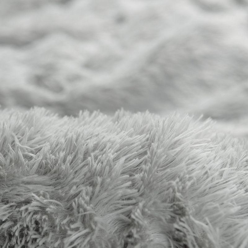 Gray King Ultra Soft Faux Fur Duvet Cover Set