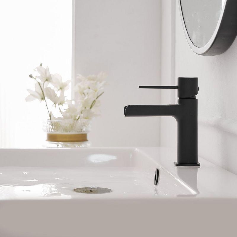 BWE Waterfall Single Handle Single Hole Bathroom Faucet Bathroom Drip-Free Vanity RV Sink Faucet