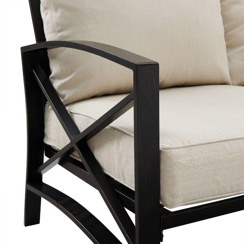 Kaplan 3pc Outdoor Sofa Set with Sofa & 2 Arm Chairs - Oatmeal - Crosley