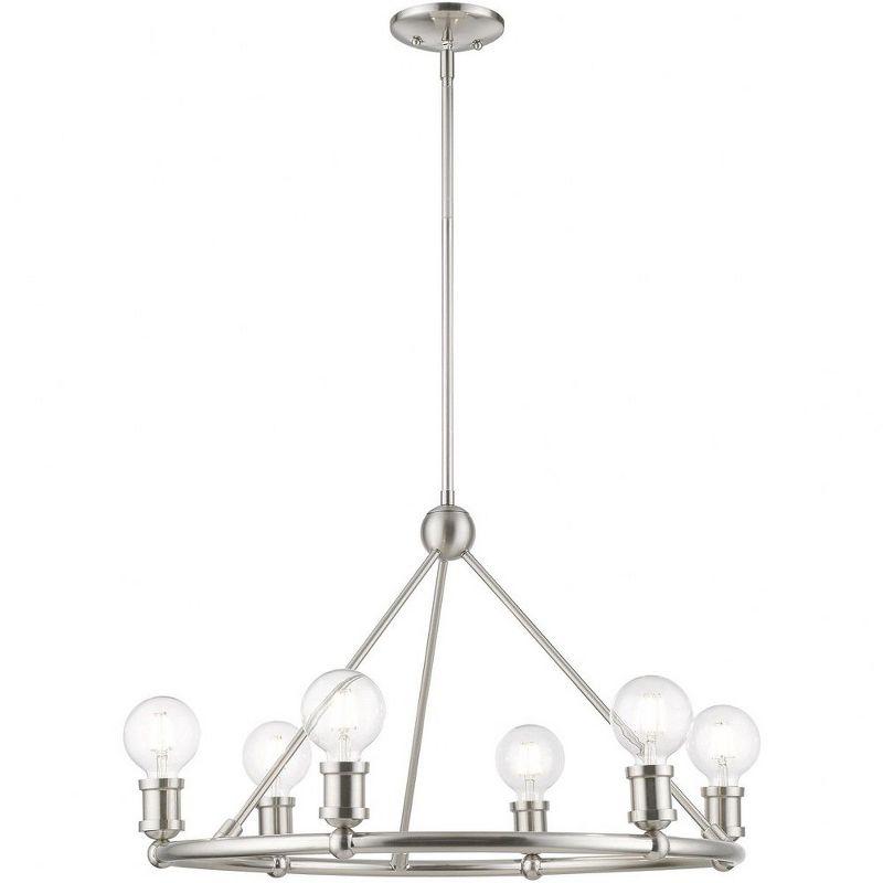 Lansdale Brushed Nickel 6-Light Contemporary Chandelier