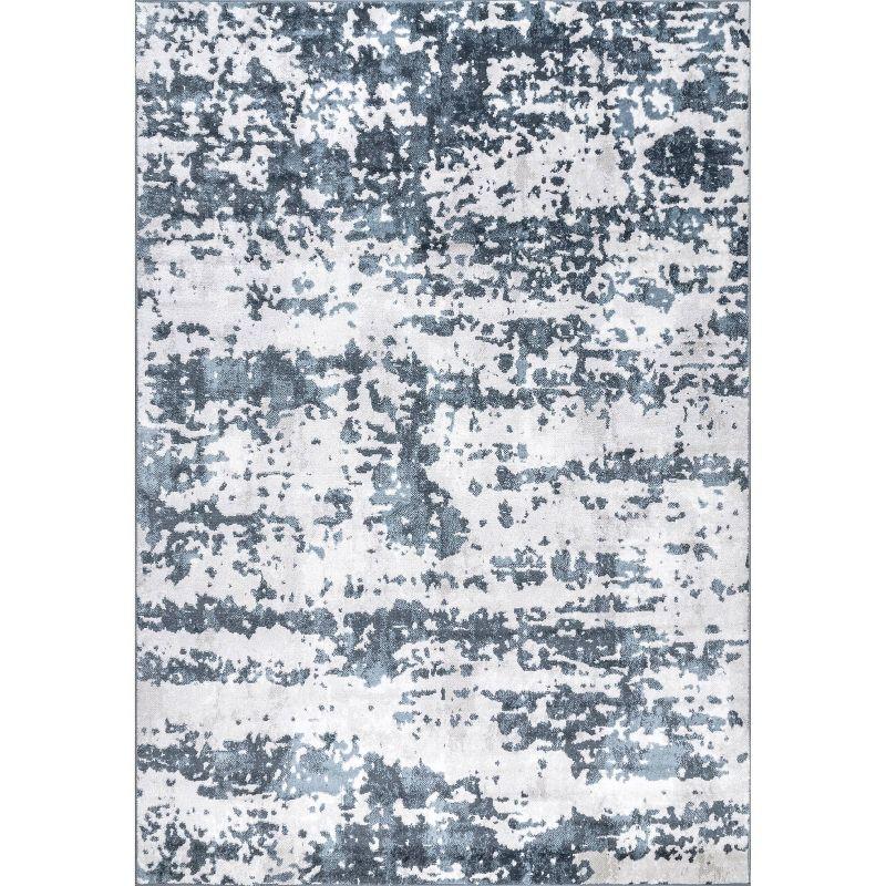 4'3"x6' Ginny Contemporary Speckled Abstract Area Rug Blue - nuLOOM: Machine Made, Low Pile, Indoor Use