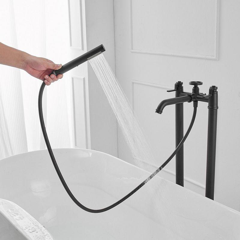 Floor Clawfoot Tub Faucet with Diverter