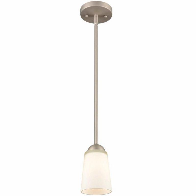 Mini Globe Satin Nickel Wall Sconce with Glass Shade