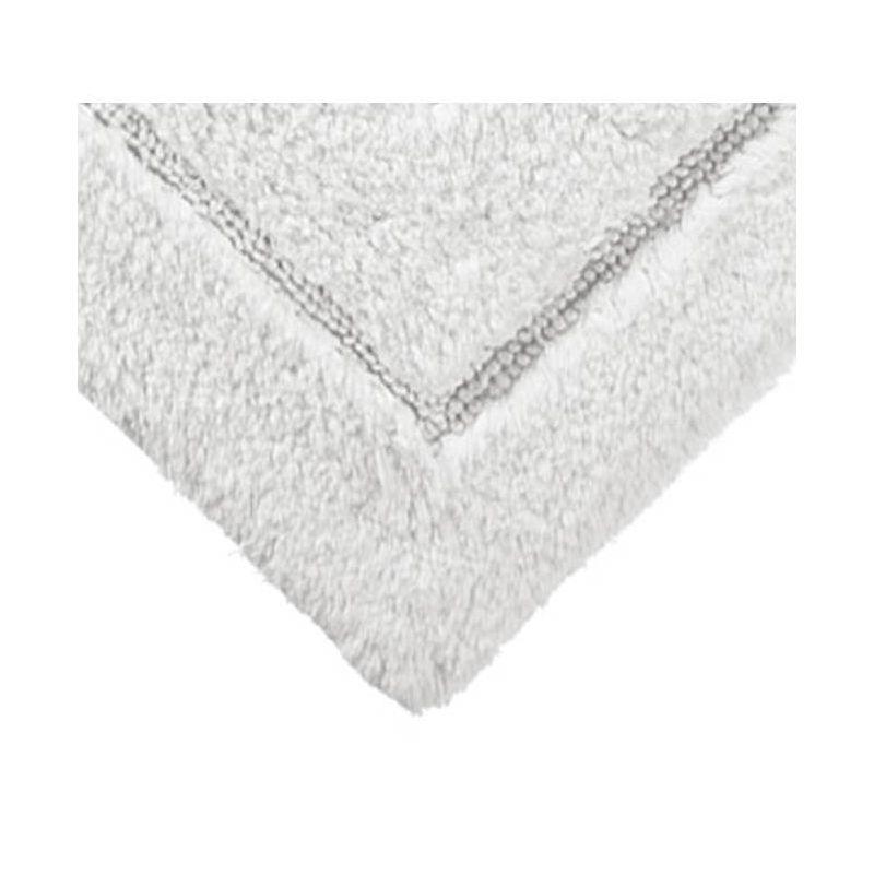 24"x40" Signature Bath Rug White - Cassadecor: Cotton, Machine Washable, Lightweight Spray Latex Backed