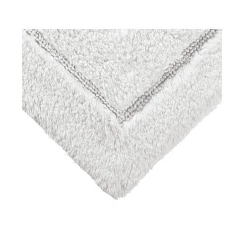 Plush Elegance White Cotton 24" x 40" Bath Rug