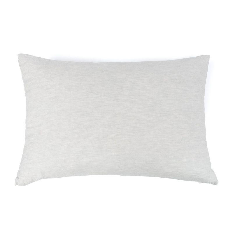 Pebble Heather French Linen Lumbar Throw Pillow