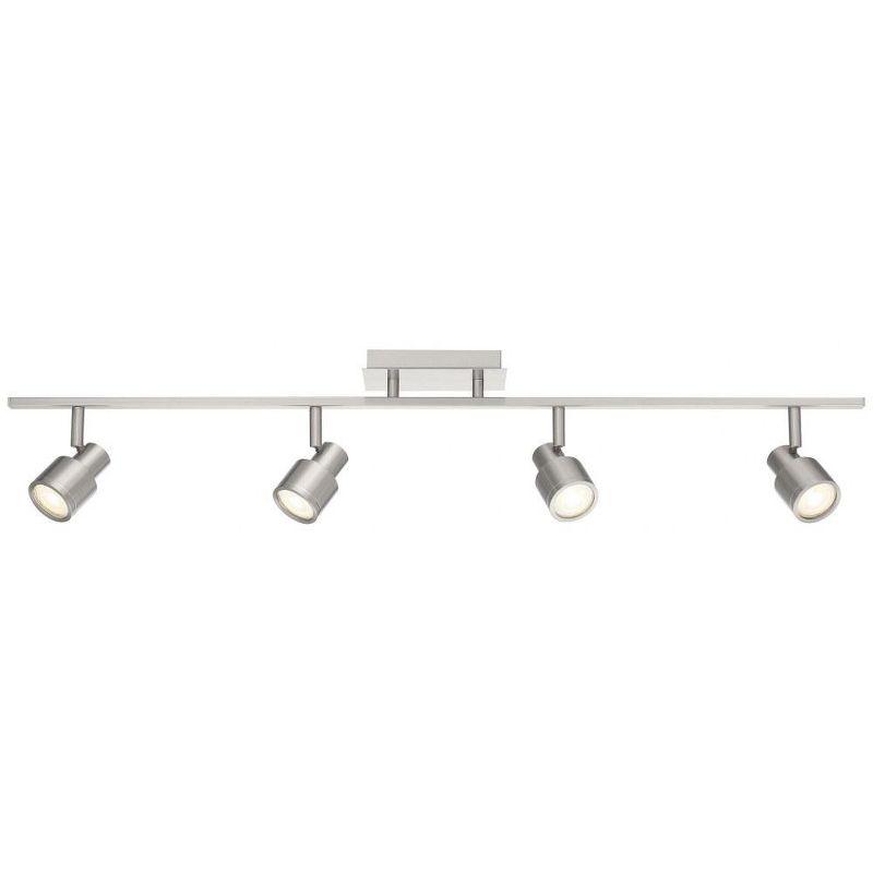 Lincoln Brushed Steel 4-Light Adjustable LED Track