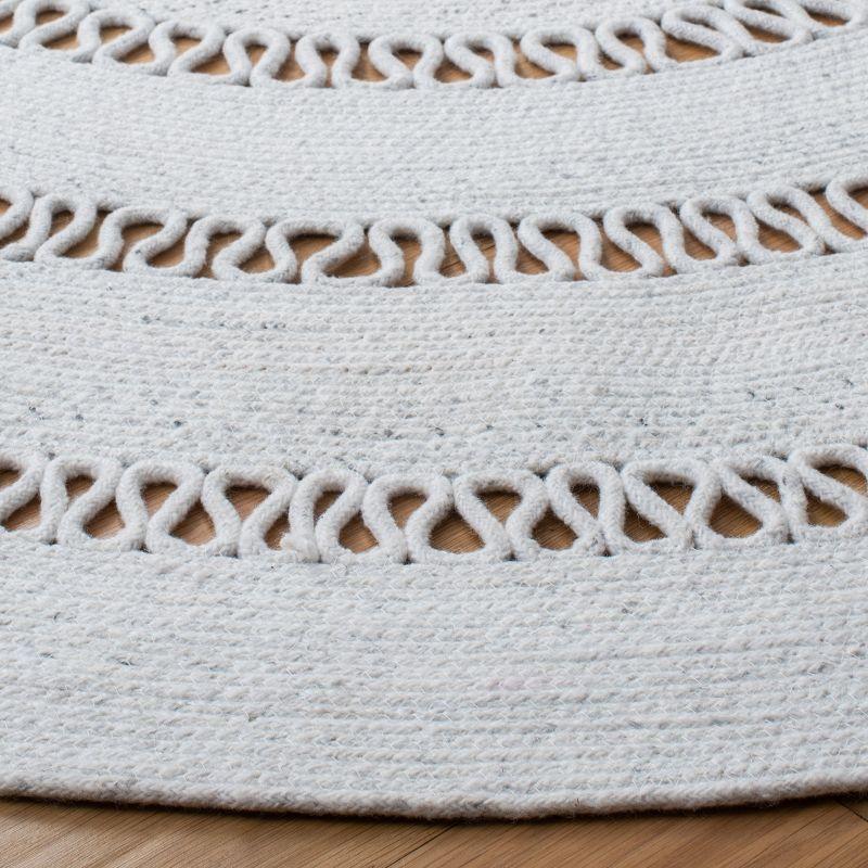 Cape Cod Ivory Round 6' Handwoven Synthetic Area Rug