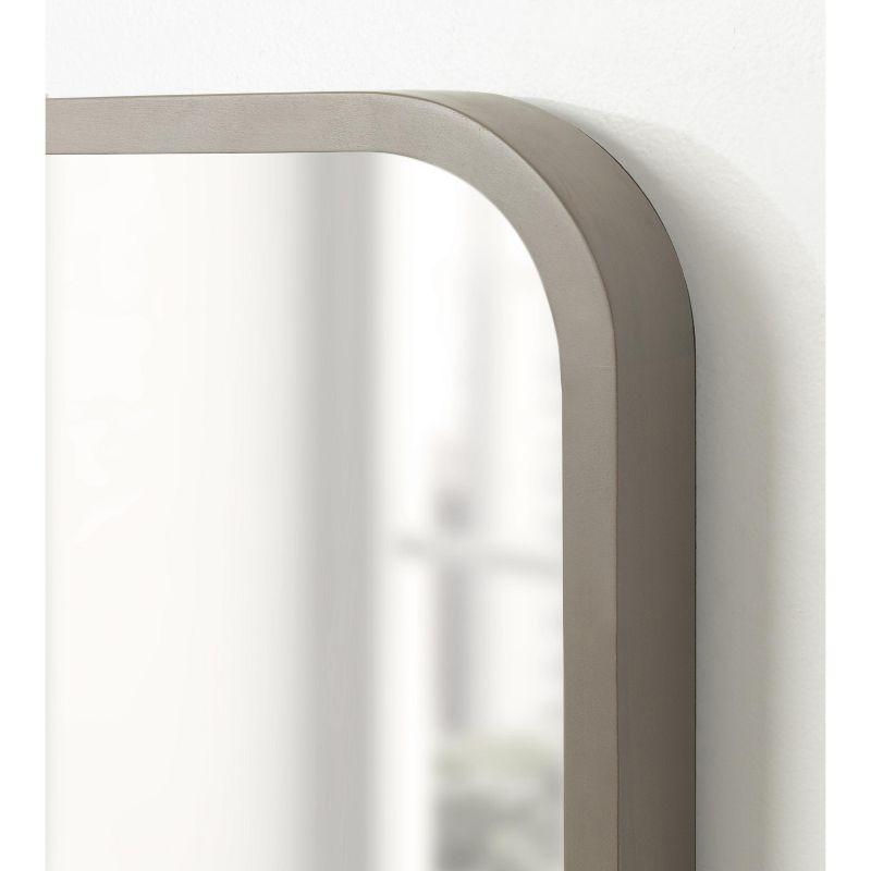 Kate and Laurel Hutton Wood Rectangle Mirror, 20x30, Gray