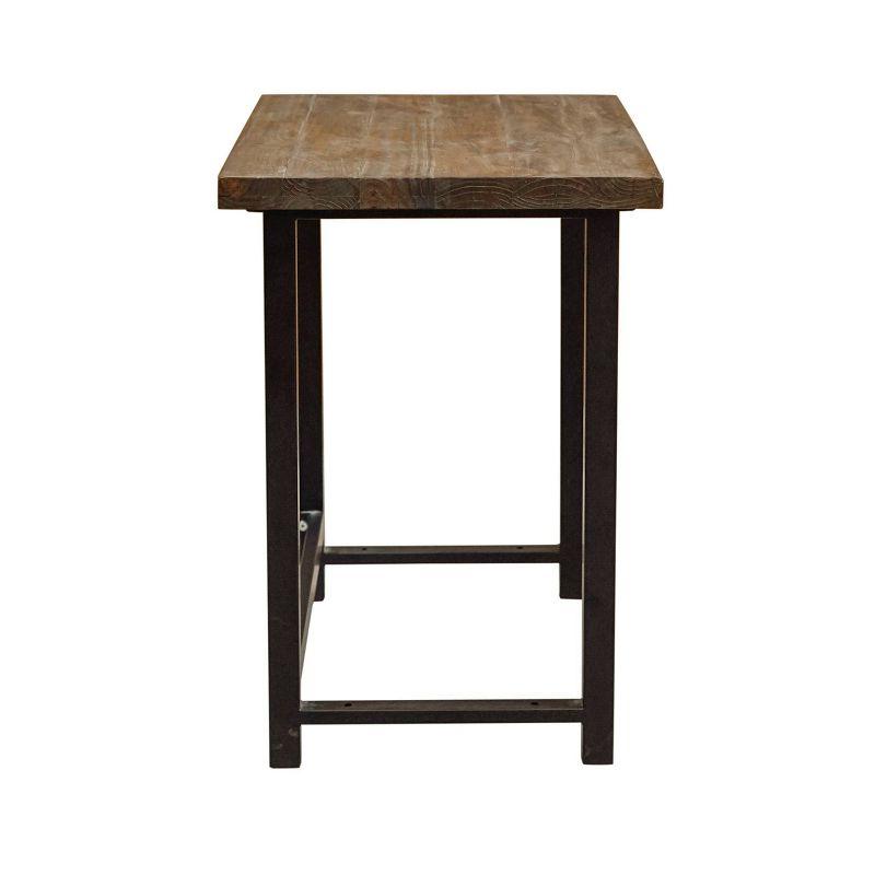 Alaterre Furniture Pomona Writing Desk Metal and Solid Wood Natural : Modern Style, No Storage, Spot Clean, 30" Height