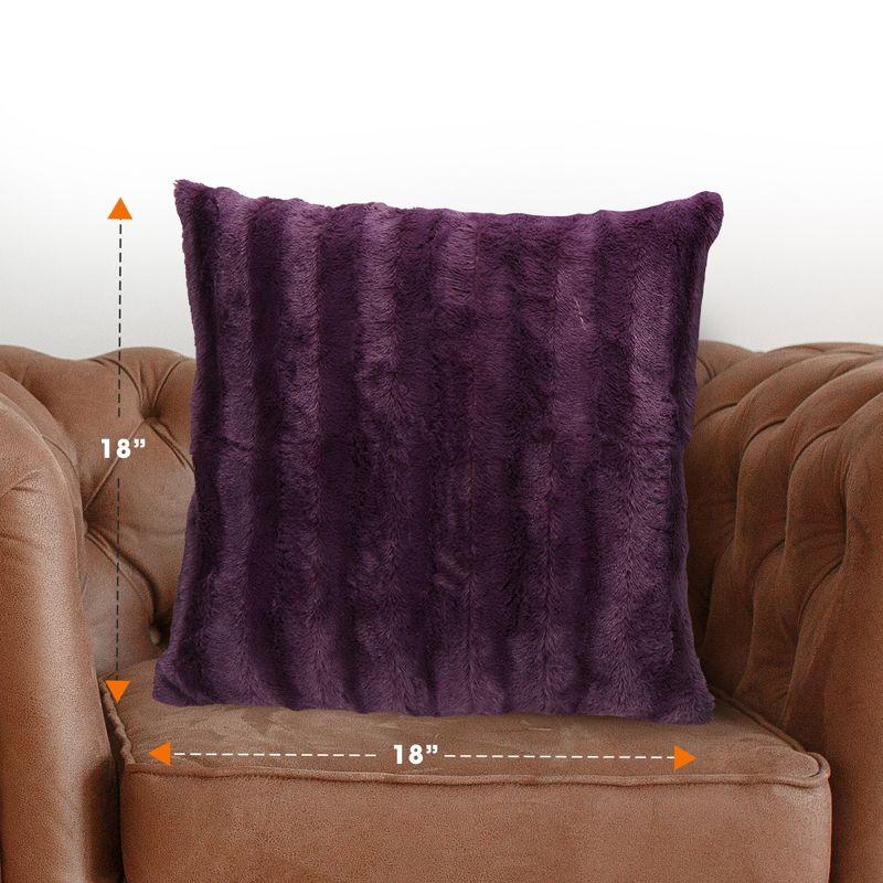 Cheer Collection Decorative Faux Fur Throw Pillow Cover (Pillowcase Only)