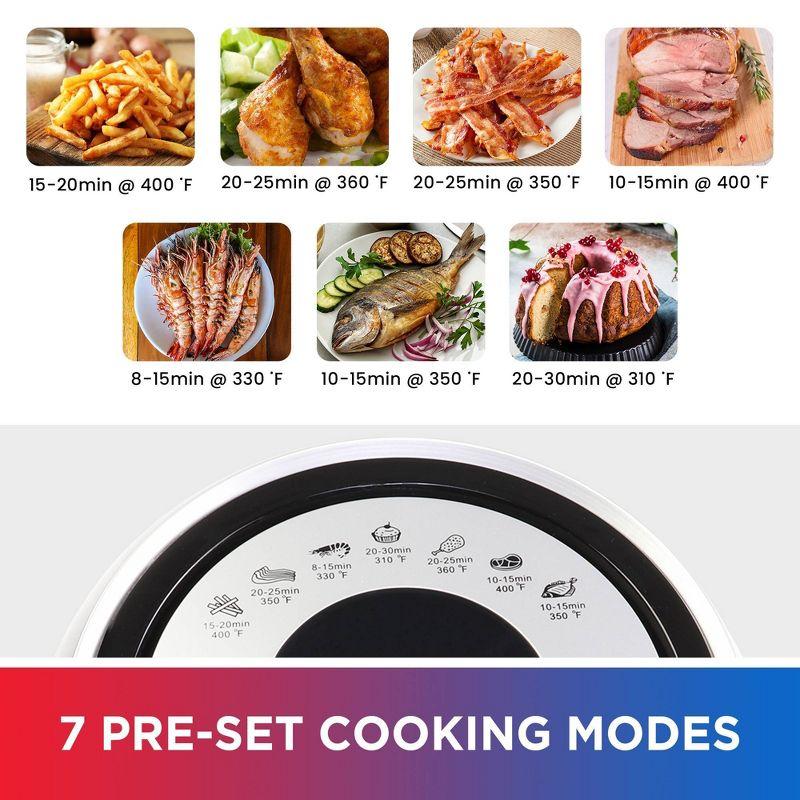 Total Chef 3.8qt Electric Air Fryer with 7 Cooking Presets Digital Touch Controls