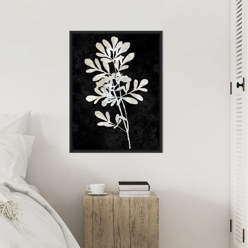 Amanti Art Plant Life White on Black II by Danielle Carson Canvas Wall Art Print Framed 23 x 30-in.