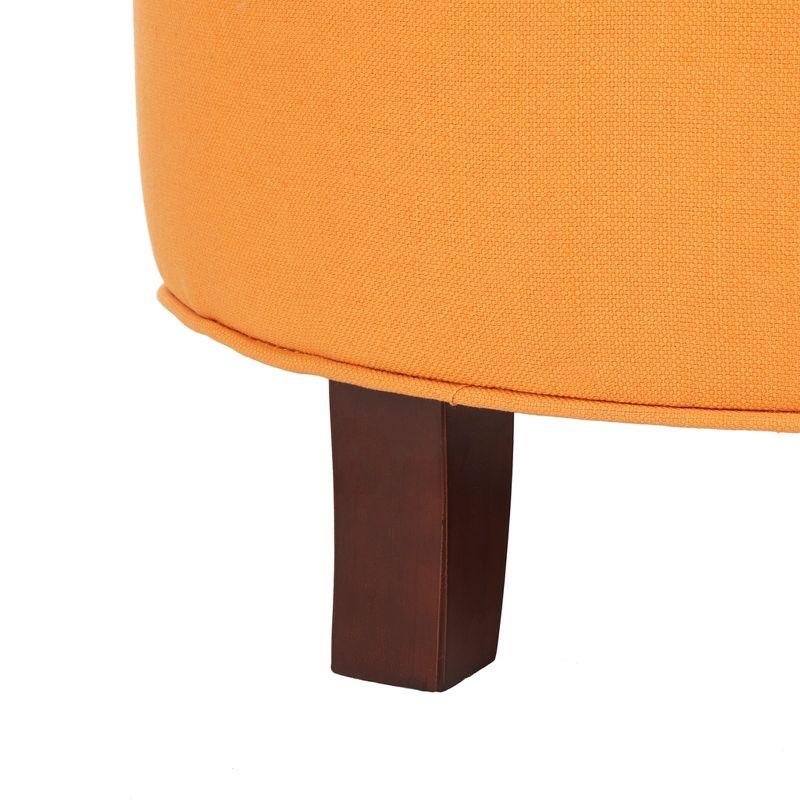 Amiela Tuffted Storage Ottoman - Tangerine - Safavieh