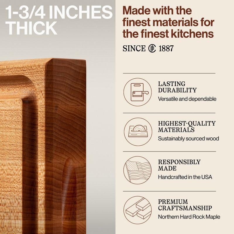 John Boos John Boos Chef's Collection Edge Grain 1.75" Maple Cutting Board with Groove