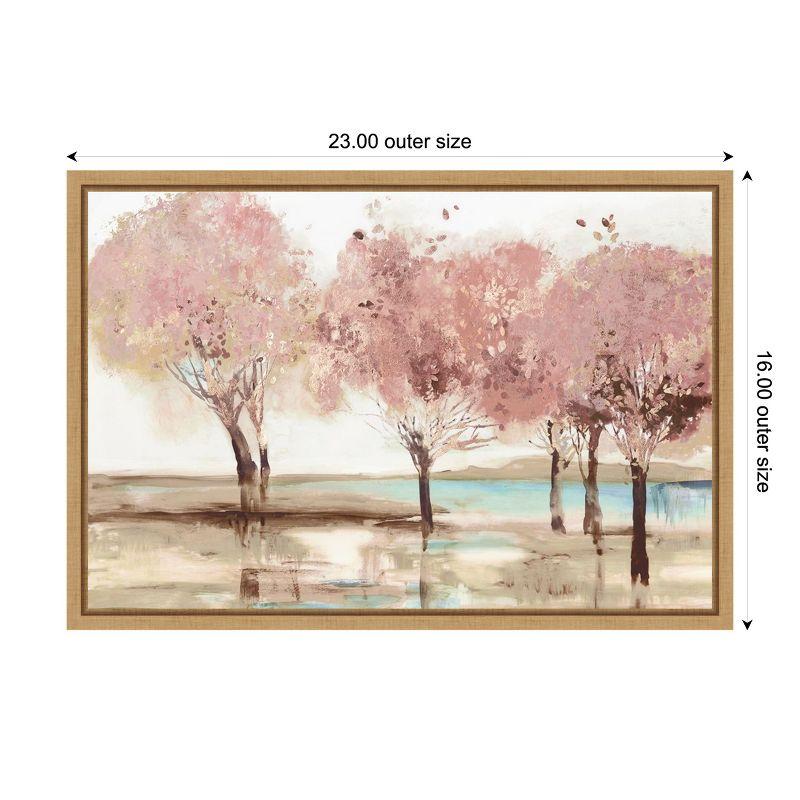 Spring Transition Pink and Brown Canvas Wall Art Print