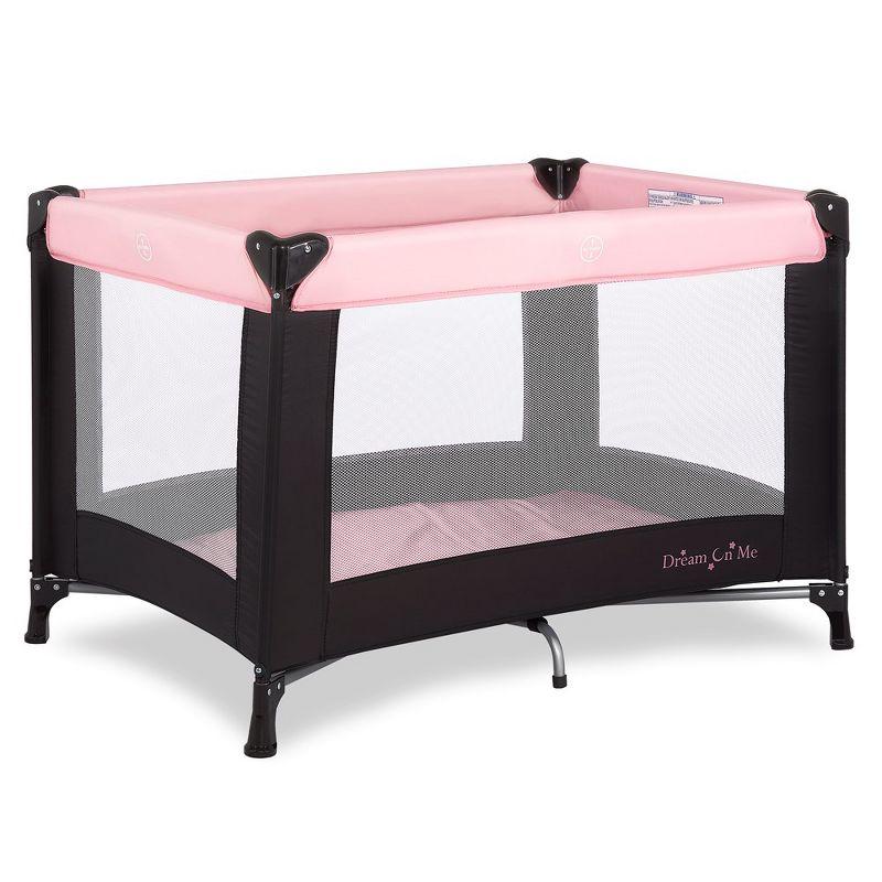 Dream On Me Pink Portable Play Yard with Mesh Sides