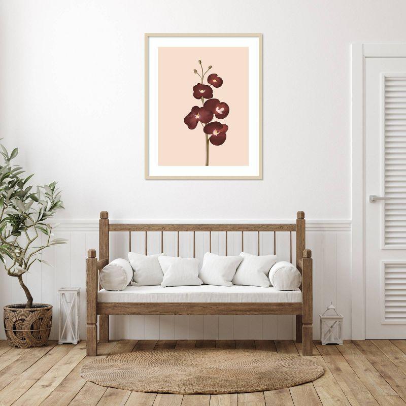 Pastel Flowers IV Svelte Natural Framed Graphic Art Print